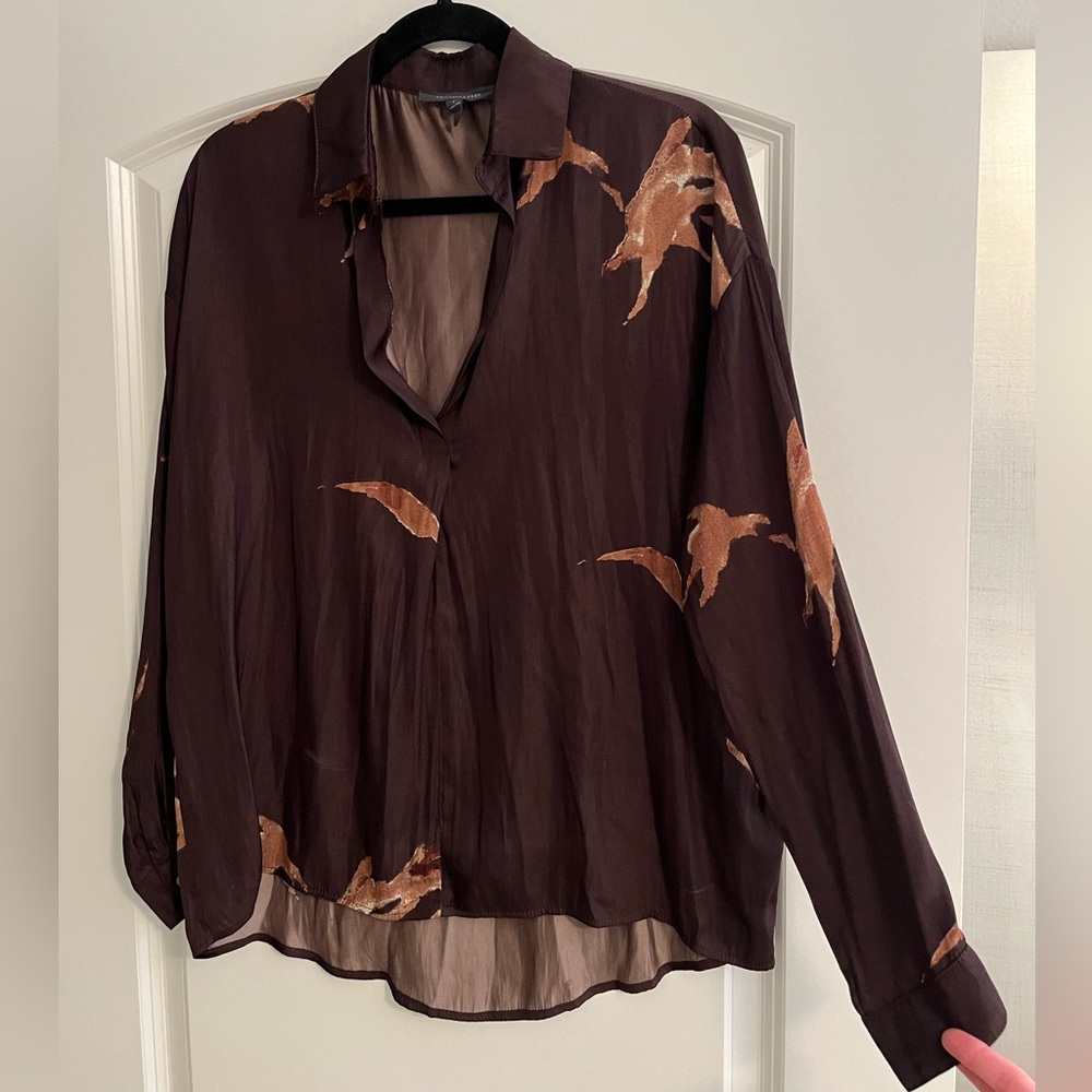 Brown women’s long sleeve top - size small